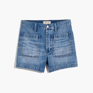 Madewell Relaxed Dadjean Short in Parkglen Wash: Patch Pocket Edition